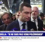 "L'accueil que nous recevons au Salon de l'agriculture est bienveillant et  chaleureux" affirme Jordan Bardella