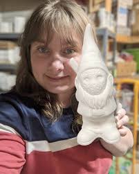 Amazon.com: Garden Gnome Ceramics to Paint Garden Gnome Horror Halloween  Gothic Indoor Home Decor Gifts Ready to Paint Ceramic : Home & Kitchen