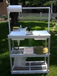 27 ideas for your outdoor kitchen. Handy Diy Camp Kitchen With Working Sink 50 Campfires