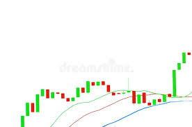 graph of candle chart of stock market stock image image of