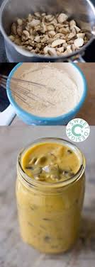 Cream of mushroom soup uses the same base as cream of chicken soup, but adds in some finely chopped onion and mushrooms right after the roux is. Homemade Condensed Cream Of Mushroom And Onion Soup