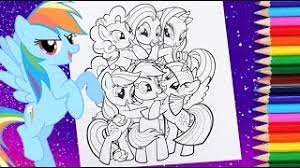 Below i will be going to introduce you the main characters of my little pony and their nature. My Little Pony Coloring Pages Mlp Colouring Book Mane Six Youtube