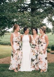 21 Beautiful Floral Bridesmaid Dresses In 2020 Floral Bridesmaid Dresses Summer Bridesmaid Dresses Wedding Bridesmaid Dresses