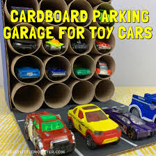 27+ diy toy car projects for kids crazy for hot wheels and matchbox cars! Diy Toy Car Storage Cardboard Parking Garage Messy Little Monster