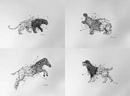 Изображение half animal drawings geometric. Kerby Rosanes Illustrator Portfolio Geometric Beasts