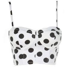 Black And White Polka Dot Halter Top White Polka Dot Crop Top Bralet Polka Dot Crop Tops White Bralette Top Crop Tops