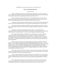 The methods section should describe what was done to answer the research question, describe how it was done, justify the experimental design, and explain how the results were analyzed. Exploratory Research Research Papers Academia Edu