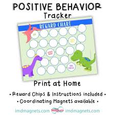 Chore Chart Dinosaur Behavior Tracker Routine Chart Kids Chores Child Attitude Chart Magnetic Chore Chart Printable