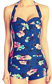 Robot Check Boyleg Swimsuit Women Swimsuits Swimsuits