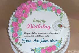 Check spelling or type a new query. Lovely Flower Birthday Wishes Cake With Name Edit