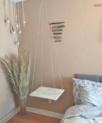 Hanging Nightstand Floating Nightstand Suspended End Table Etsy Boho Side Table Bohemian Bedroom Decor Floating Bedside Table