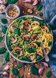 Vegan Mushroom Pasta With Spinach Easy Recipe Vegan Mushroom Pasta Healthy Recipes Vegetarian Recipes