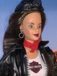 Harley Davidson Barbie Doll Brunette w/ Leather Jacket & Purse 22256