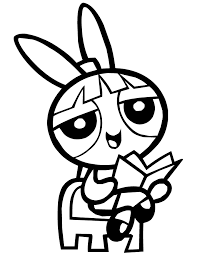 Blossom Reading Powerpuff Girls Coloring Pages Coloring Pages For Girls Coloring Books Cartoon Coloring Pages