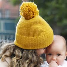 Materials to knit the bubble beanie hat. Soft Knit Bobble Hat In Mustard Winter Accessories Lisa Angel