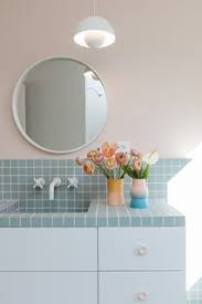 A tile bathroom countertop is ideal for small spaces, as you can see in this tiny refuge designed by emil dervish. Best 58 Modern Bathroom Tile Counters Design Photos And Ideas Dwell