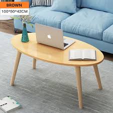 And choosing an oval style with a more unique base, like this one, adds some visual interest. Oval Shape Wooden Coffee Table Living Room Table Shopee Malaysia