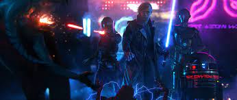 Luke Skywalker Star Wars Cyberpunk Lightsaber Ultrawide 2k Wallpaper Hdwallpaper Desktop Star Wars Wallpaper Star Wars Star Wars Concept Art