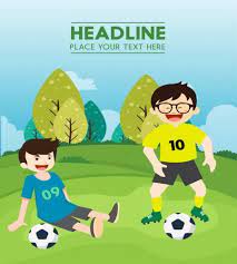 تصميم اطفال يلعبون كرة القدم تصميم رياضي تحميل مباشر vector free graphic design logo boys playing