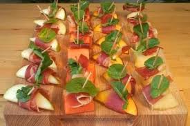 Jamon Serrano And Fruit Tapas Recipes Serrano Ham Canapes Recipes
