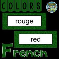 french color words pocket chart cards and worksheets