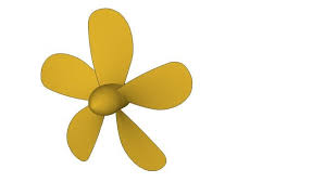 5 Bladed Ships Propeller Propulsion Ship