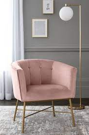 Opulent Velvet Blush Josie Accent Chair With Gold Legs Bedroom Chairs Uk Accent Chairs Pink Accent Chair