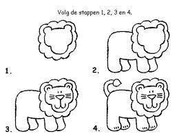 Blog Mama Teken Eens Een Leeuw Wereldmama Dieren Tekenen Kind Tekening Leeuw Knutselen