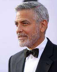 Mr Slate George Clooney S Salt And Pepper Coif Is A Look Men S Products Aim To Simulate Grey Hair Men Salt And Pepper Hair Older Mens Hairstyles