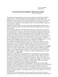 Chirita barzoi este personajul principal si eponim al comediei, sotia lui grigore barzoi si mama a trei copii: Caracterizarea Personajelor Chirita In Provintie