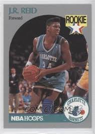 Although that design decision was creative, it makes the cards more susceptible to surface wear and tear. 1990 91 Nba Hoops Base 57 J R Reid