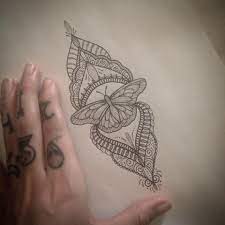 Butterfly Pattern Tattoo By Medusa Lou Tattoo Artist Medusaloux Outlook Com Butterfly Tattoo Tattoos Butterfly Mandala Tattoo