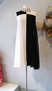 60s Dress Vintage 1960s Mod Chiffon Cocktail Dress In Black And White Fashion Chiffon Cocktail Dress 1960s Fashion
