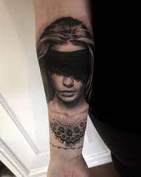 See more ideas about woman face, art tattoo, tattoo sketches. Black And Grey Woman Portrait Tattoo On The Right Inner