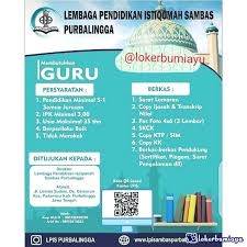 27 tahun, pendidikan s1 teknik informatika / sistem informasi / teknik komputer dengan ipk min 2.75, menguasai: Lowongan Kerja Lembaga Pendidikan Istiqomah Sambas Purbalingga September 2020