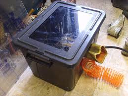 Homemade Shot Grit Blasting Cabinet Sandblasting Cabinet Woodworking Saws Woodworking