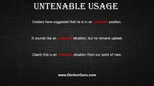 How To Pronounce Untenable With Meaning Phonetic Synonyms And Sentence Examples Youtube