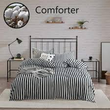 Adds freshness and modernity to any bedroom. Wellboo Striped Comforter Sets Black And White Stripe Bedding Sets Queen Full Women Men Modern Quilts Cotton Adults Abstract Vertical Stripe Blanket Luxury Gothic Chic Warm Soft With 2 Pillowcases Buy Online