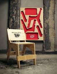 awesome billboards and outdoor advertising posters with chairs from kitkat flat pack furniture diy chair guerilla marketing