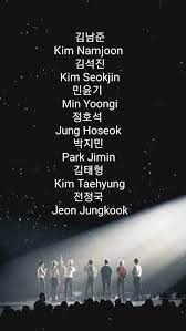 Did you know the members of renowned south korean boy band bts use their stage names and not real names? Bts Fanchant Names Wallpaper Bts Members Names Bts Name Bts Book