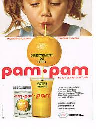 PUBLICITE ADVERTISING 014 1963 PAM-¨PAM jus de fruit