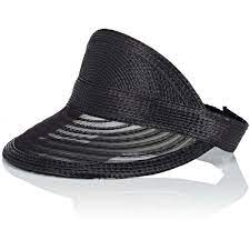 Eugenia Kim Women S Vicky Woven Visor 125 Liked On Polyvore Featuring Accessories Hats Black Visor Hats Braid Eugenia Kim Hat Designs Eugenia Kim Hat