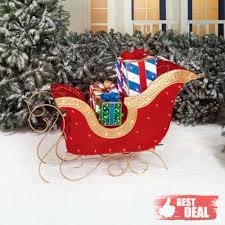 Christmas Santa Sleigh 48 Gift Box Yard Decoration Holiday Out Decorating With Christmas Lights Outdoor Christmas Decorations Inflatable Christmas Decorations
