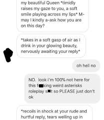 Cringey Neckbeard Creep Won T Stop With The Roleplay Asterisks Creepy Dude Funny Laugh A Guy Like You