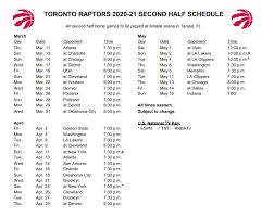 The bruins will enter the season as defending presidents trophy and atlantic division champions. Nba Releases Second Half Of 2020 21 Schedule Raptors Return March 11