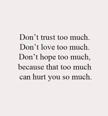 Don T Trust Too Much Don T Love Too Much Don T Hope Too Much Because That Too Much Can Hurt You So Much Hurt Quotes Happy Quotes Smile Trust Quotes