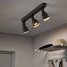 hektar ceiling track 3 spots dark grey ikea