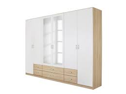 Dieser kleiderschrank überzeugt durch eleganz und geradlinigkeit. Kleiderschrank Spiegel 271 Cm Sonoma Eiche Weiss Gamma 0446012205