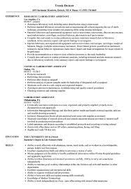 Laboratory Assistant Resume Samples Velvet Jobs