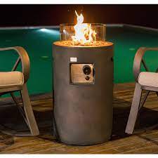 Propane fire pit wind guard. Cosiest 16 Outdoor Propane Fire Pit Table With Glass Wind Guard Overstock 31483951